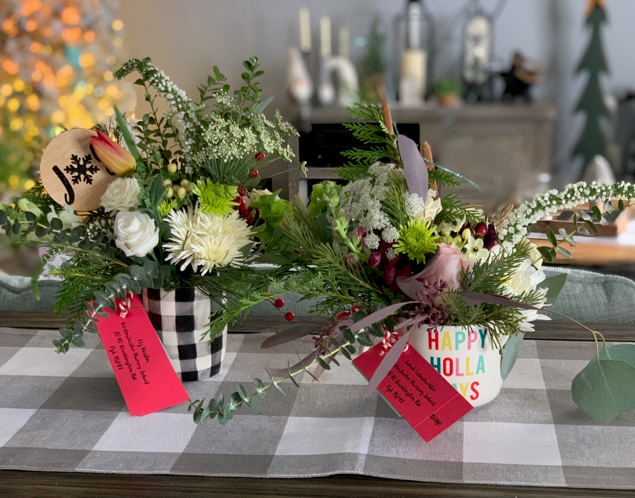 Christmas Flower Mug | Festive Floral Gift